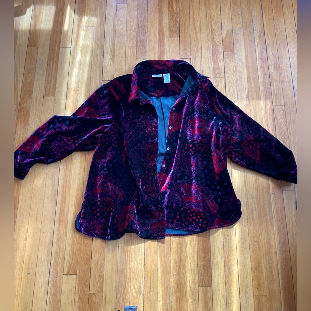 Faux-Velvet White Stag Cardigan